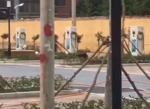 駐馬店市公共停車場(chǎng)充電站80kW雙槍直流